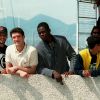 Vincent Cassel, Saïd Taghmaoui, Hubert Kounde et Mathieu Kassovitz au Festival de Cannes pour le film "La Haine". Le 18 mai 1995.