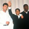 Archives - Vincent Cassel, Saïd Taghmaoui, Hubert Kounde et Mathieu Kassovitz au Festival de Cannes pour le film "La Haine". Mai 1995.
