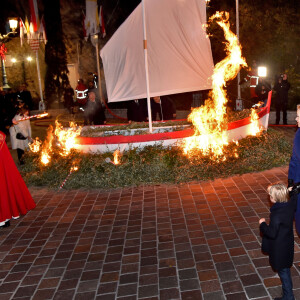 Le prince Albert II de Monaco, sa femme la princesse Charlene et leurs enfants le prince héréditaire Jacques et la princesse Gabriella durant la célébration de la Sainte Dévote, Sainte patronne de Monaco, à Monaco le 26 janvier 2020. © Bruno Bebert/Bestimage