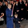 La princesse Charlene de Monaco et son fils le prince héréditaire Jacques durant la célébration de la Sainte Dévote, Sainte patronne de Monaco, à Monaco le 26 janvier 2020. © Bruno Bebert/Bestimage