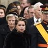 Le grand-duc Henri de Luxembourg et la grande-duchesse Maria Teresa de Luxembourg lors des obsèques de S.A.R. le grand-duc Jean de Luxembourg en la cathédrale Notre-Dame à Luxembourg le 4 mai 2019.