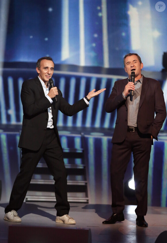 Exclusif - Elie Semoun et Christophe Dechavanne - Enregistrement de l'émission "Alors on chante" au palais des sports à Paris, qui sera diffusée le 28 novembre 2014 en Prime Time sur TF1, à l'occasion des 20 ans du Sidaction et de la sortie de l'album "Kiss & Love".