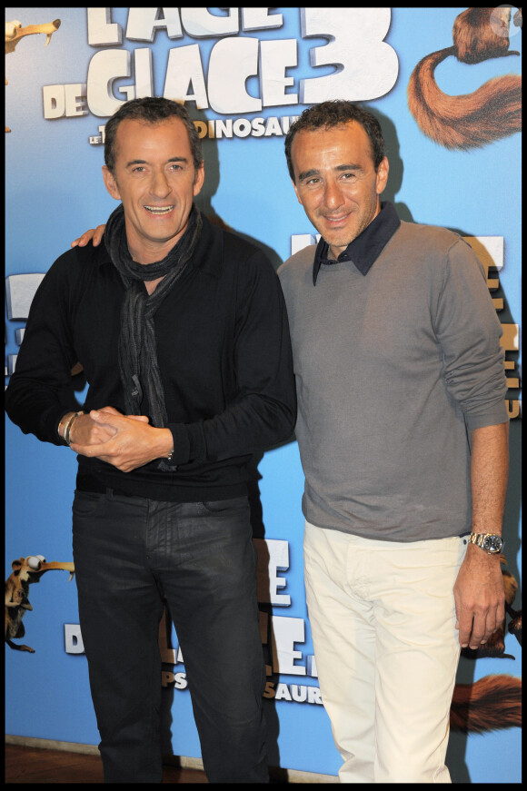 Christophe Dechavanne et Elier Semoun - Photocall de L'Age de Glace 3, à Paris, le 16 juin 2009