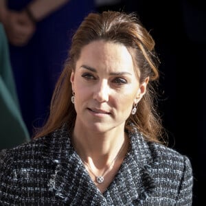 Kate Middleton, duchesse de Cambridge, visite un atelier du programme hospitalier de la National Portrait Gallery à l'hôpital pour enfants Evelina à Londres le 28 janvier 2020.