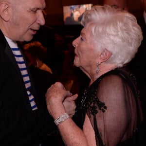 Jean-Paul Gaultier et Line Renaud lors de la soirée de gala de la 18ème édition du "Dîner de la mode du Sidaction" au Pavillon Cambon Capucines - Potel et Chabot à Paris, France, le 23 janvier 2020. © Rachid Bellak/Bestimage