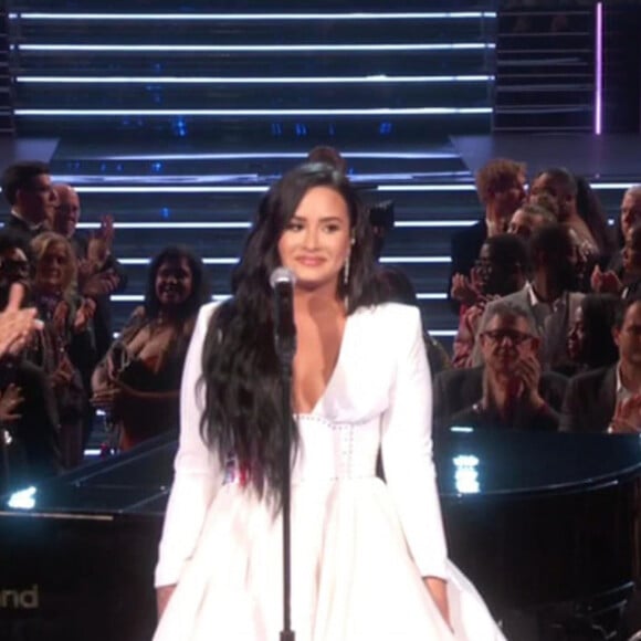 Demi Lovato lors de la 62e édition de la soirée des Grammy Awards à Los Angeles, Californie, Etats-Unis, le 26 janvier 2020.