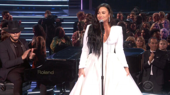 Demi Lovato lors de la 62e édition de la soirée des Grammy Awards à Los Angeles, Californie, Etats-Unis, le 26 janvier 2020.