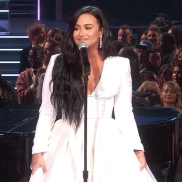 Demi Lovato lors de la 62e édition de la soirée des Grammy Awards à Los Angeles, Californie, Etats-Unis, le 26 janvier 2020.