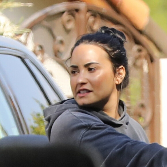 Exclusif - Demi Lovato à la sortie de son cours de gym à Los Angeles. Le 1er mars 2019