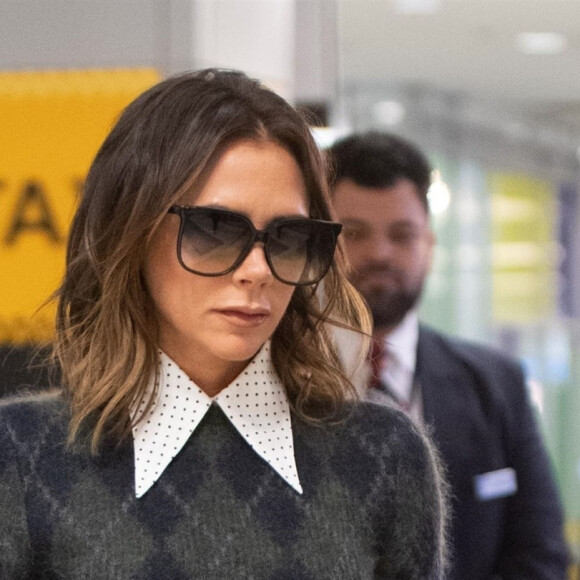 Victoria Beckham arrive à l'aéroport de JFK à New York, le 5 novembre 2019
