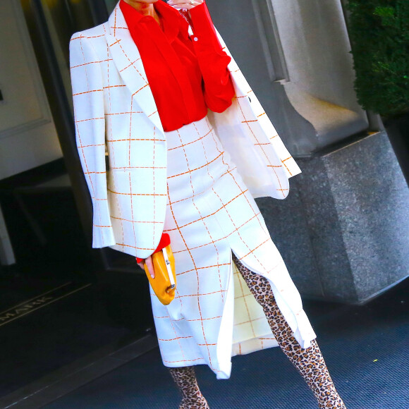 Victoria Beckham à la sortie de l'hôtel "The Mark" à New York, le 17 octobre 2019.