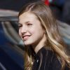 La princesse Leonor des Asturies, fille aînée du roi Felipe VI et de la reine Letizia d'Espagne, devant le Congrès à Madrid le 3 février 2020 lors de la cérémonie d'ouverture de la XIVe législature du Parlement espagnol.