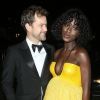 Jodie Turner-Smith (enceinte) et son compagnon Joshua Jackson aux BAFTA Awards, le 2 février 2020 à Londres.