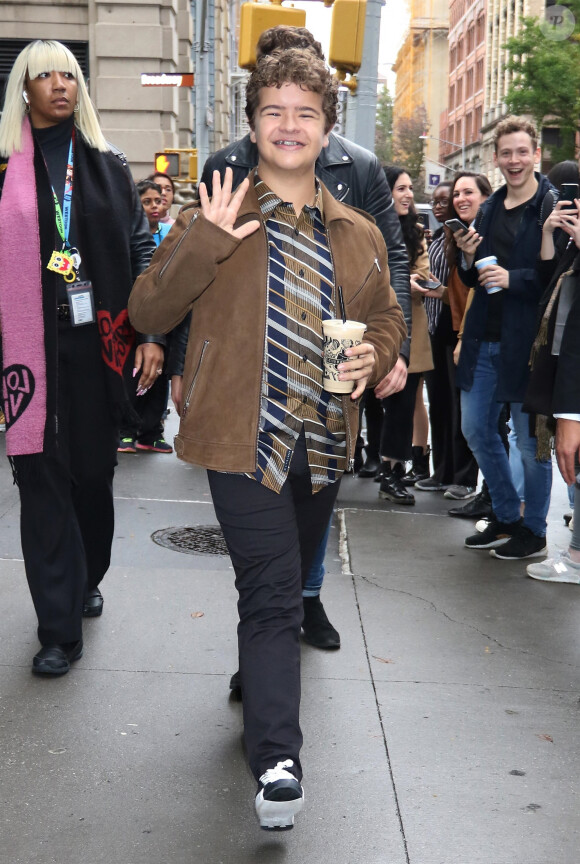 Gaten Matarazzo arrive au bâtiment AOL à New York, le 31 octobre 2019.31/10/2019 - New York