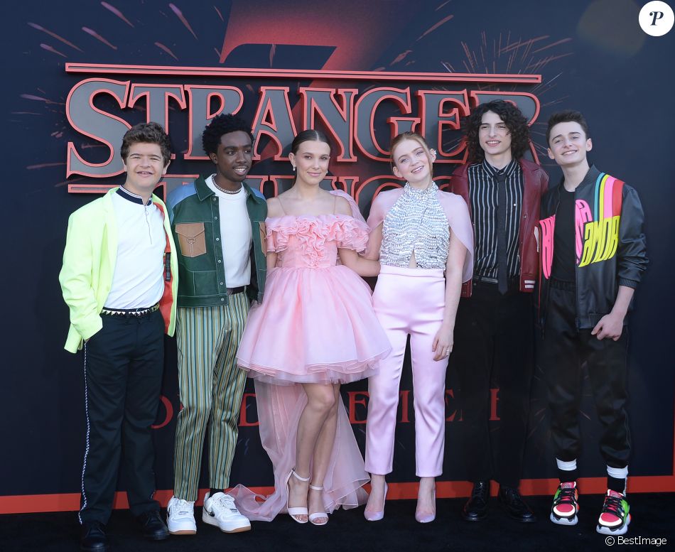 Gaten Matarazzo, Caleb McLaughlin, Millie Bobby Brown, Sadie Sink, Finn ...