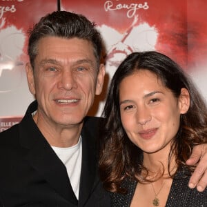 Marc Lavoine et sa compagne Line Papin au photocall de la générale de presse du spectacle musicale "Les Souliers Rouges" aux Folies Bergères à Paris, France, le 4 février 2020. © Veeren/Bestimage