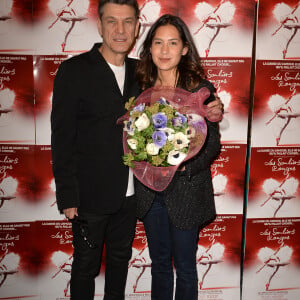 Marc Lavoine et sa compagne Line Papin au photocall de la générale de presse du spectacle musicale "Les Souliers Rouges" aux Folies Bergères à Paris, France, le 4 février 2020. © Veeren/Bestimage