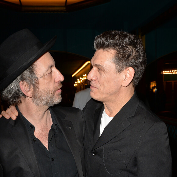 Arthur H (Arthur Higelin) et Marc Lavoine à la générale de presse du spectacle musicale "Les Souliers Rouges" aux Folies Bergères à Paris, France, le 4 février 2020. © Veeren/Bestimage