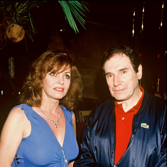 Michele Mercier et Robert Hossein le 29 juin 1987.