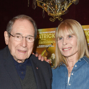 Robert Hossein et sa femme Candice Patou - Générale du spectacle "Patrick et ses fantômes" au Casino de Paris, le 17 avril 2018. © Coadic Guirec/Bestimage