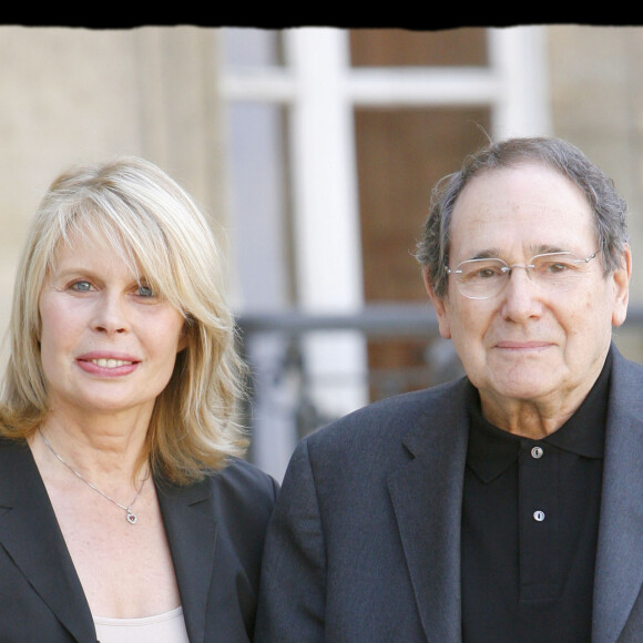 Robert Hossein et Candice Patou le 4 juillet 2008.