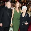 René Angelil, Céline Dion et sa mère Thérèse aux Oscars le 25 février 2007 à Los Angeles.