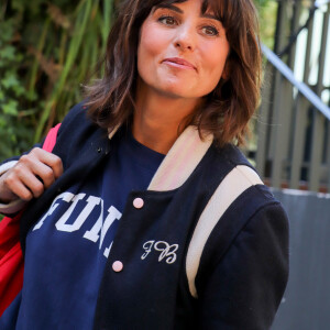 Faustine Bollaert arrive à l'enregistrement de l'émission "Vivement Dimanche Prochain" au studio Gabriel à Paris, France, le 11 septembre 2019.