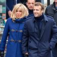 Comme chaque année, le président Emmanuel Macron et sa femme Brigitte passent le week-end de la Toussaint à Honfleur dans le Calvados. Honfleur, le 2 novembre 2019.