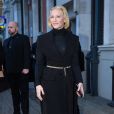 Cate Blanchett arrive à l'Olympia London pour assister au défilé Burberry. Londres, le 17 février 2020.