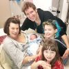 Milla Jovovich, son mari Paul W.S. Anderson et leurs trois enfants Ever Gabo, Dashiel Edan et Osian. Février 2020.