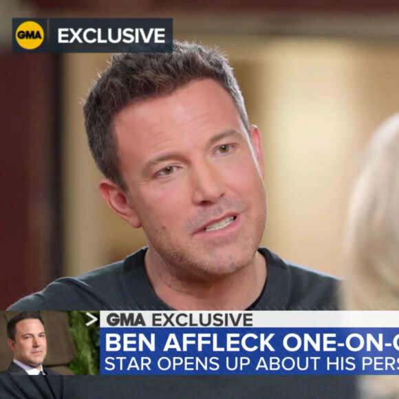 Ben Affleck aborde le sujet de son addiction à l'alcool dans l'émission "Good Morning America", Los Angeles, le 20 février 2020.