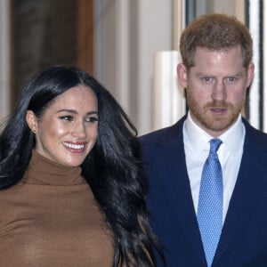 Le prince Harry, duc de Sussex, et Meghan Markle, duchesse de Sussex, en visite à la Canada House à Londres, Royaume Uni, le 7 janvier 2020.