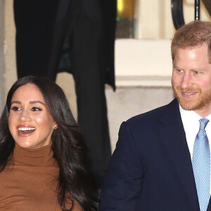 Le prince Harry, duc de Sussex, et Meghan Markle, duchesse de Sussex, en visite à la Canada House à Londres le 7 janvier 2020.