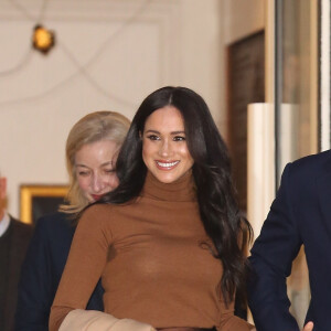 Le prince Harry, duc de Sussex, et Meghan Markle, duchesse de Sussex, en visite à la Canada House à Londres le 7 janvier 2020.