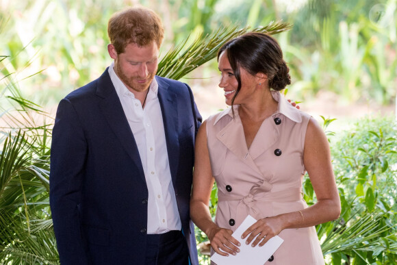 Le prince Harry, duc de Sussex, et Meghan Markle, duchesse de Sussex, se rendent à la réception des industries créatives et des entreprises à Johannesburg, le 2 octobre 2019.