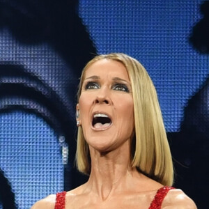 Céline Dion en concert à l'American Airlines Arena dans le cadre de sa tournée "Courage World Tour" à Miami, le 17 janvier 2020. Céline Dion a rendu hommage à sa mère Thérèse Dion décédée le jour même.