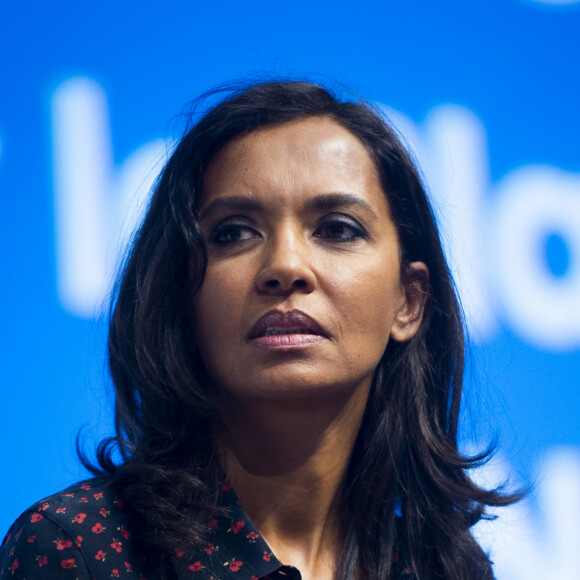 Karine Le Marchand (marraine de la CNDP (Commission nationale du débat public) et animatrice de lémission "L'amour est dans le pré") au 57ème salon International de l'Agriculture au parc des expositions de la porte de Versailles à Paris, France, le 23 février 2020. © Jean-Baptiste Autissier/Panoramic/Bestimage