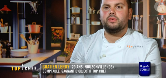 Gratien lors du deuxième épisode de "Top Chef" saison 11 sur M6, le 26 février 2020.