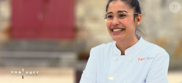 Justine lors du deuxième épisode de "Top Chef" saison 11 sur M6, le 26 février 2020.