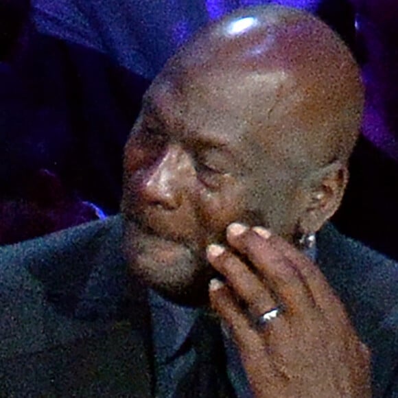 Michael Jordan livre un discours émouvant lors de l'hommage à Kobe Bryant et sa fille Gianna au Staples Center de Los Angeles, le 24 février 2020.