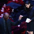 Vanessa Bryant livre un discours émouvant lors de l'hommage à Kobe Bryant et leur fille Gianna au Staples Center de Los Angeles, le 24 février 2020.