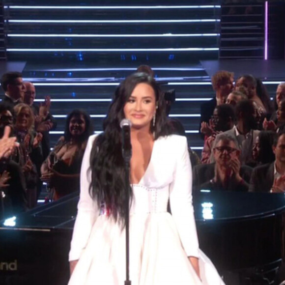 Demi Lovato lors de la 62ème édition de la soirée des Grammy Awards à Los Angeles, Californie, Etats-Unis, le 26 janvier 2020.