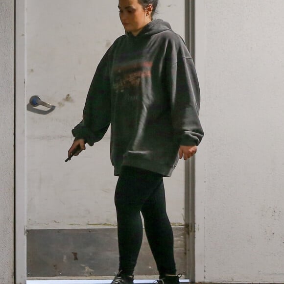 Exclusif - Demi Lovato à la sortie de son cours de gym à Los Angeles, le 1er mars 2019