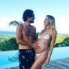 Petra Nemcova, enceinte, et son compagnon Benjamin Larretche. Novembre 2019.