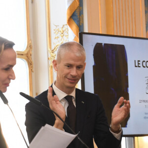 Sandrine Bonnaire, Sophie Nauleau et Franck Riester - 22ème édition du Printemps des Poètes au ministère de la Culture à Paris le 25 février 2020. © Coadic Guirec/Bestimage25/02/2020 - Paris