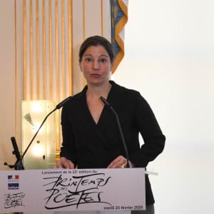 Sophie Nauleau, Sandrine Bonnaire et Franck Riester - 22ème édition du Printemps des Poètes au ministère de la Culture à Paris le 25 février 2020. © Coadic Guirec/Bestimage25/02/2020 - Paris