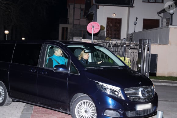 Iñaki Urdangarin et l'infante Cristina d'Espagne à leur arrivée à Vitoria au Pays basque le 14 février 2020, au premier jour de la seconde permission de sortie de prison du gendre du roi Felipe.