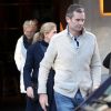 Iñaki Urdangarin, sa femme l'infante Cristina d'Espagne et sa mère Claire Liebaert à la sortie d'un restaurant de Vitoria le 20 février 2020. Le beau-frère du roi Felipe VI profitait du dernier jour de sa permission de sortie.