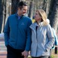 Iñaki Urdangarin et sa femme l'infante Cristina d'Espagne lors d'une promenade en famille à Vitoria, le 25 décembre 2019.