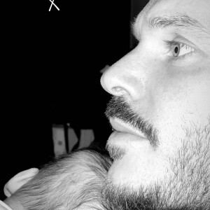 M. Pokora et son fils Isaiah le 28 février 2020.